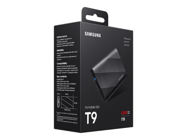 جعبه هارد اس اس دی اکسترنال سامسونگ Portable T9 ظرفیت 1 ترابایت